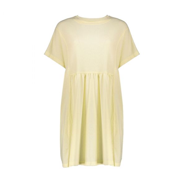 DROP SHOULDER CHUCK ON MINI DRESS WITH SIDE POCKETS
