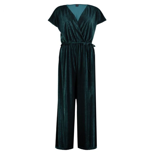 WRAP FRONT WIDE LEG JUMPSUIT