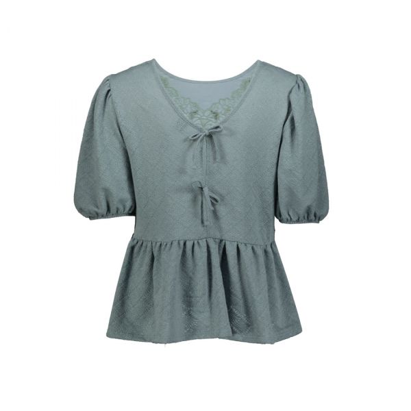 PEPLUM BLOUSE WITH EMBROIDERY