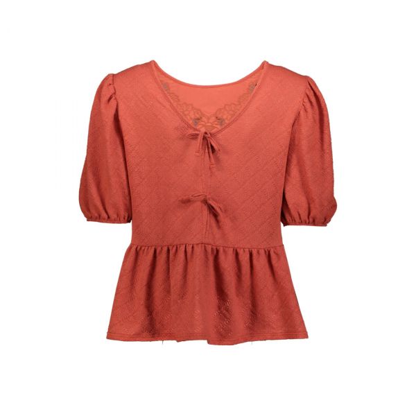 PEPLUM BLOUSE WITH EMBROIDERY