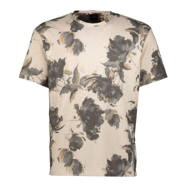 NAVY FLOWER PRINT TEE