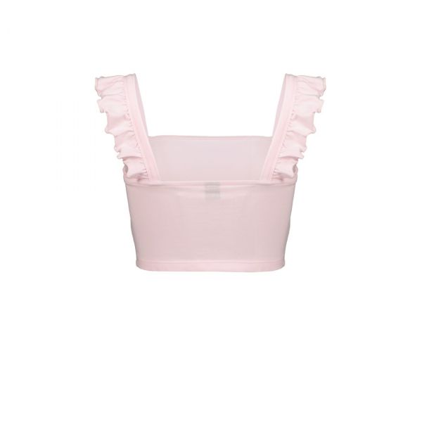 CROPPED TOP WITH FRILL SHOULDER