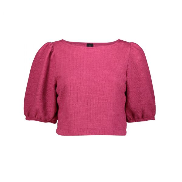 PUFF SLEEVES TWEED TOP