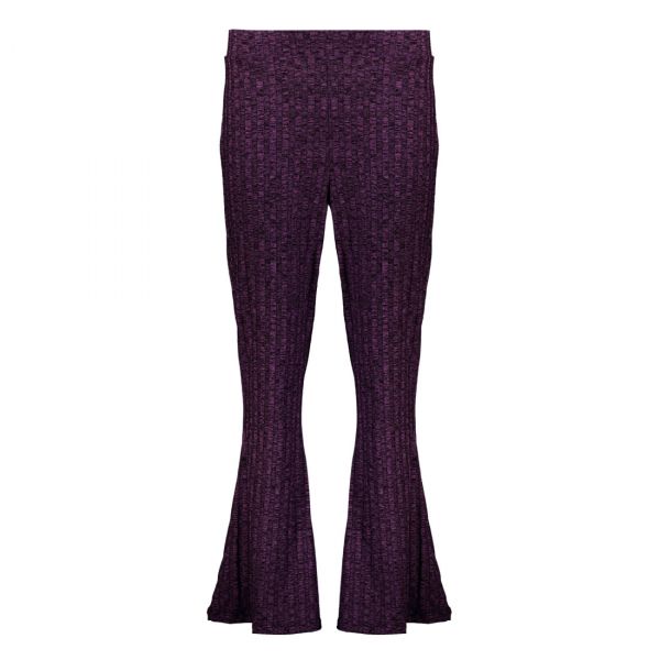 SPACE DYE RIB FIT AND FLARE PANT