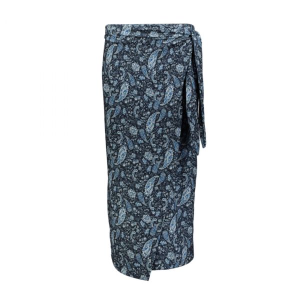 WRAP SKIRT IN ALL-OVER PRINT