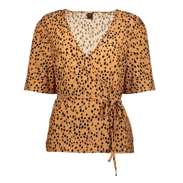 ANIMAL PRINT WRAP TOP