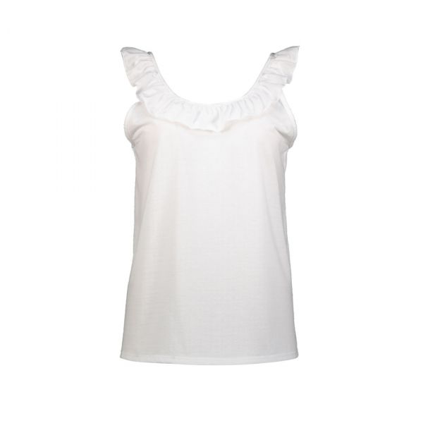 POINTELLE FRILL TOP