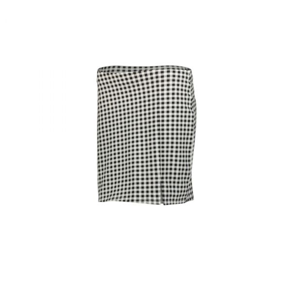 CHECK SPLIT LEG MINI SKIRT