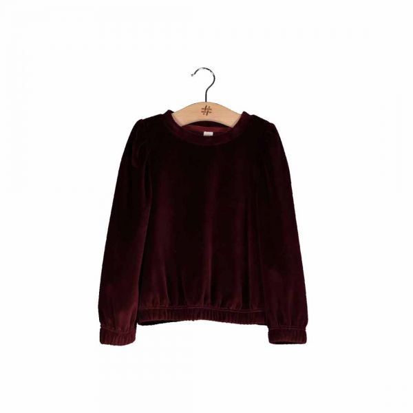 PUFF SLEEVES VELOUR SWEAT